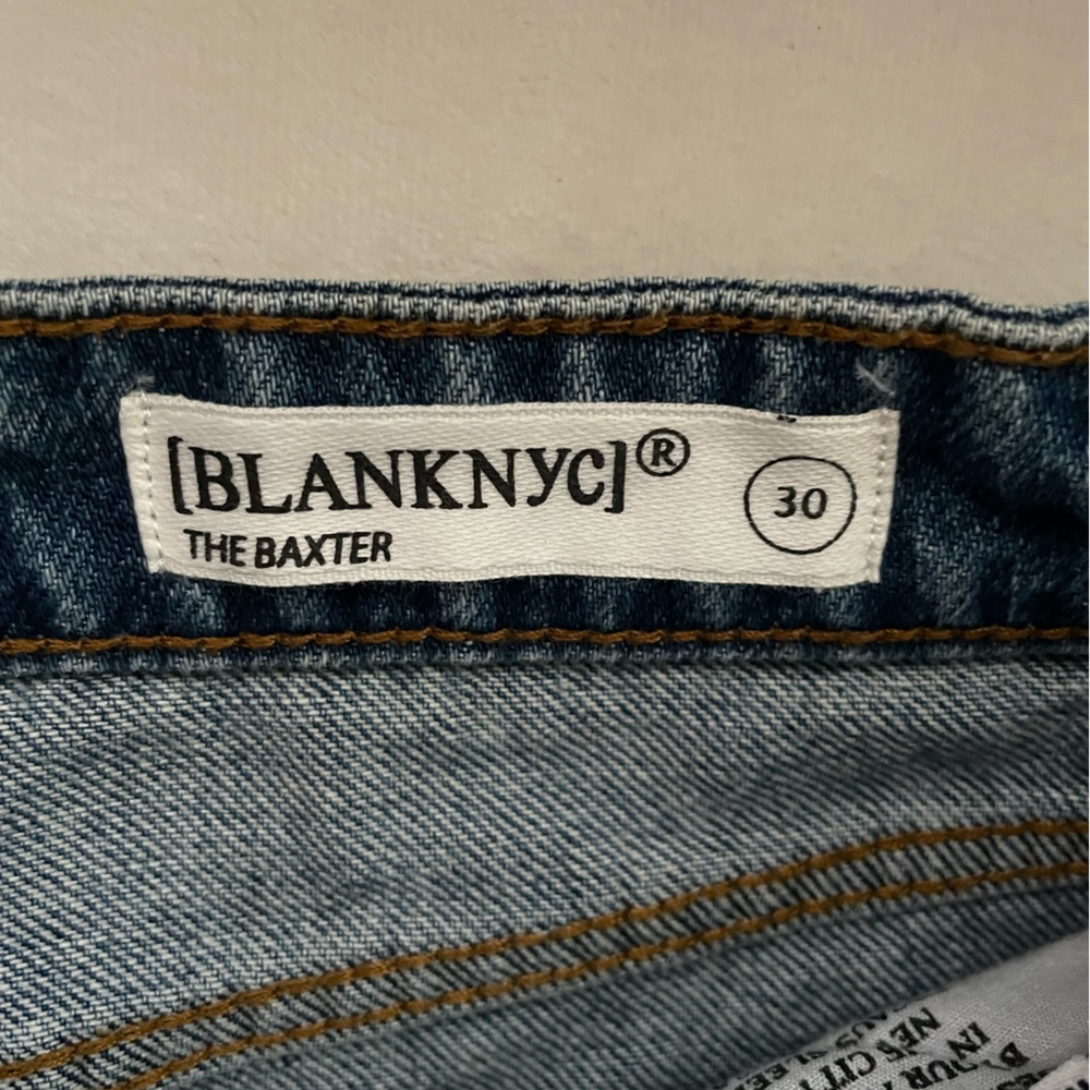 NWT Blank NYC Blue Jeans The Baxter Size 30 Ribcage Straight Leg - Picture 7 of 8